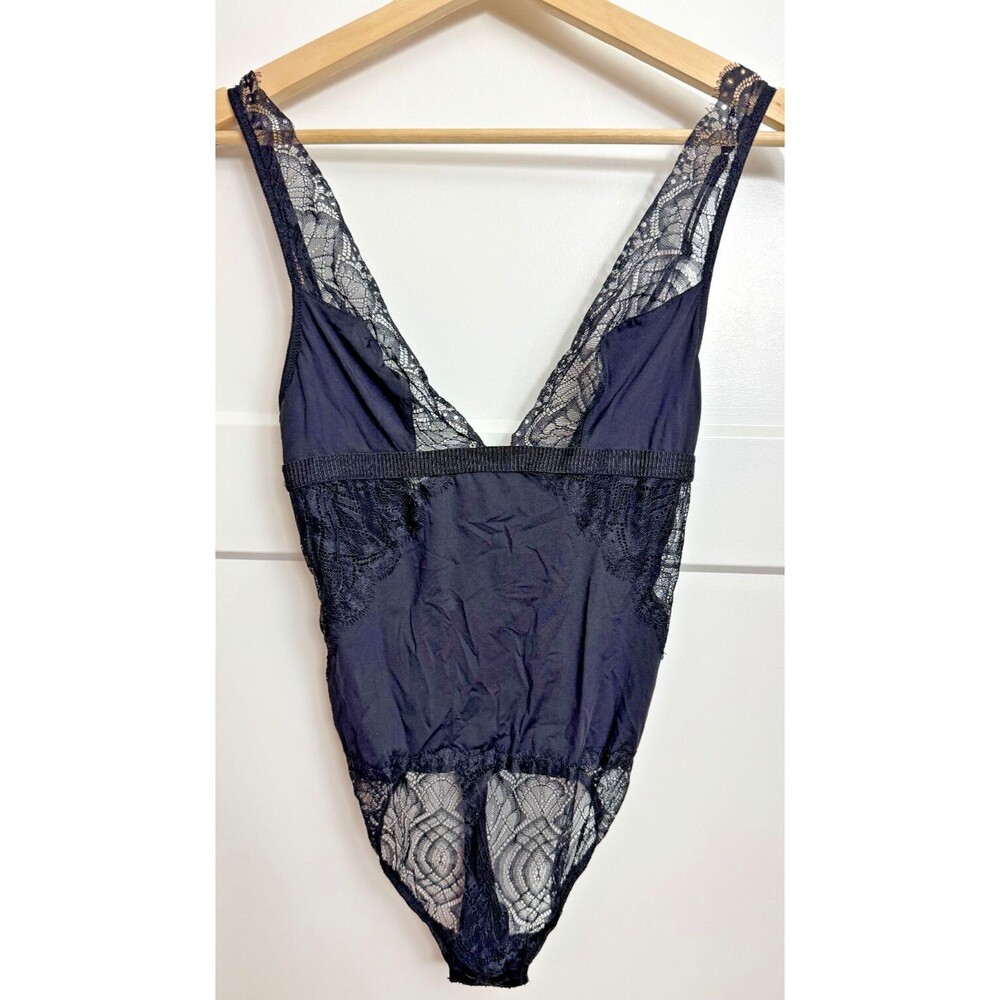 Cosabella Lusso Thong Lace Sheer Lingerie Women's Medium Black Made in Italy